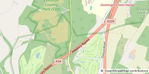 Map of Snelsmore Common, Newbury, Berkshire