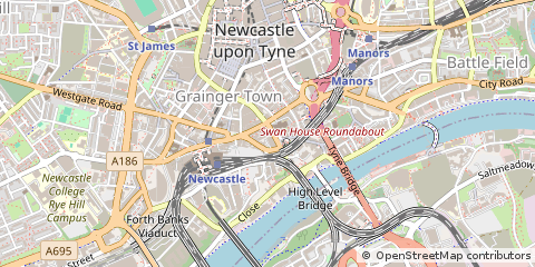 Map of Newcastle Upon Tyne