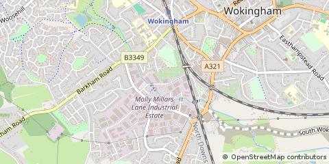 Map of Wokingham, Berkshire