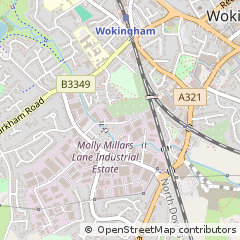 Map of Wokingham, Berkshire