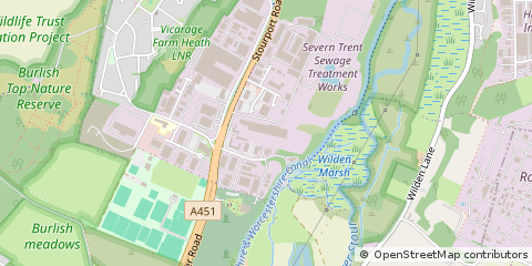 Map of Kidderminster, Worcestershire