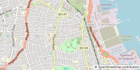 Map of Birkenhead, Wirral