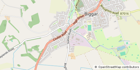 Map of Biggar, Lanarkshire