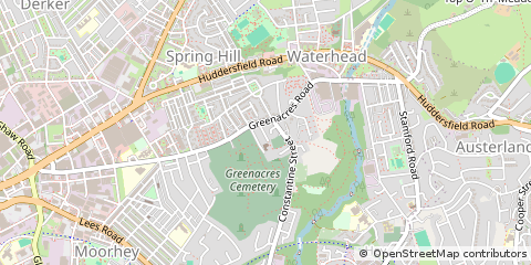 Map of Oldham, Greater Manchester