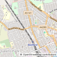 Map of Bedford, Bedfordshire