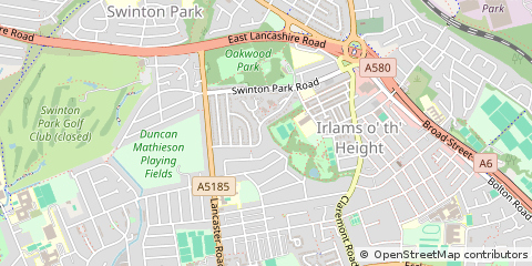 Map of Salford, Greater Manchester