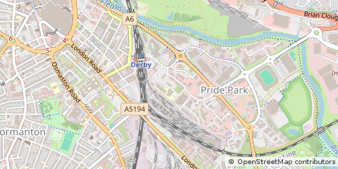 Map of Derby, Derbyshire