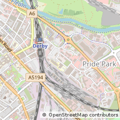 Map of Derby, Derbyshire