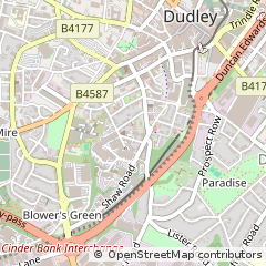 Map of Dudley