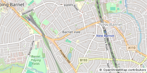 Map of Barnet, Herts