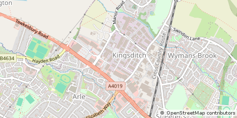 Map of Cheltenham, Glos
