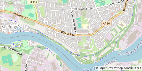 Map of Newcastle Upon Tyne, Tyne & Wear