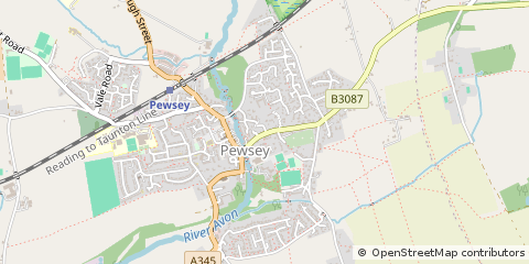 Map of Pewsey, Wiltshire