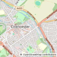 Map of Cirencester, Gloucestershire