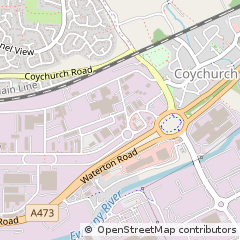 Map of Bridgend, Glamorgan