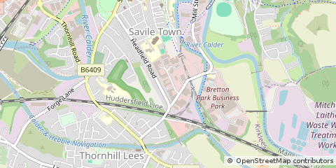 Map of Dewsbury, West Yorkshire