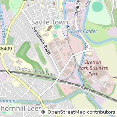 Map of Dewsbury, West Yorkshire