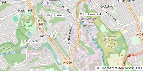 Map of Halesowen, West Midlands