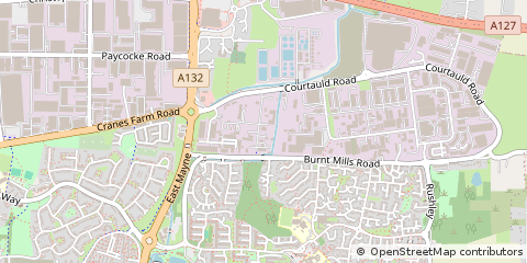 Map of Basildon, Essex