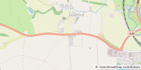 Map of Dodford, Northamptonshire