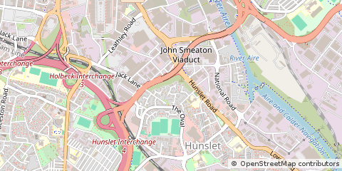 Map of Hunslet, Leeds