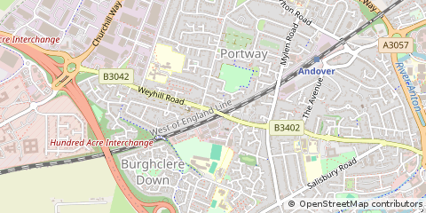 Map of Andover, Hampshire