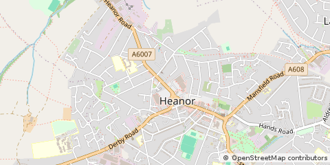 Map of Heanor, Derbyshire