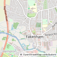 Map of Fakenham, Norfolk