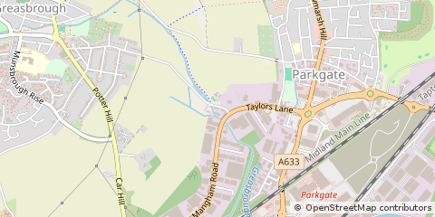 Map of Rotherham, South Yorkshire