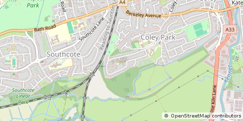 Map of Reading, Berkshire