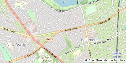 Map of Sutton Coldfield