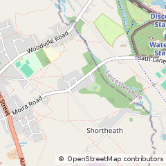 Map of Swadlincote, Derbyshire