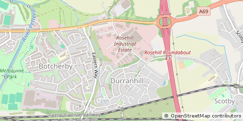 Map of Carlisle, Cumbria