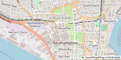 Map of Southampton, Hampshire