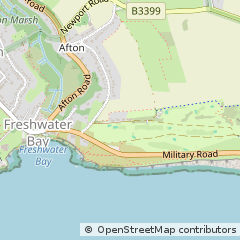 Map of Freshwater BAY, Isle of Wight