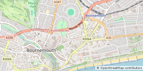 Map of Bournemouth, Dorset
