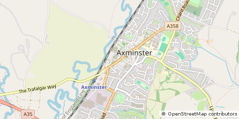Map of Axminster