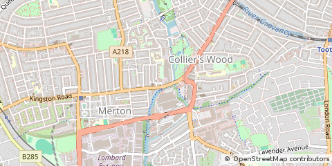 Map of Colliers Wood, London