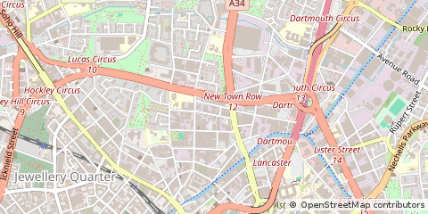 Map of Birmingham, West Midlands