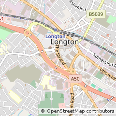 Map of Stoke on Trent, Staffordshire