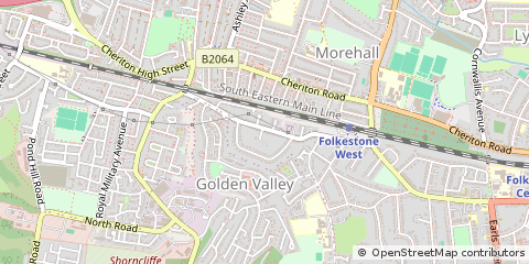 Map of Folkestone, Kent