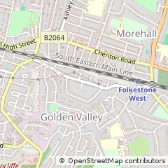 Map of Folkestone, Kent