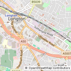 Map of Stoke on Trent, Staffordshire