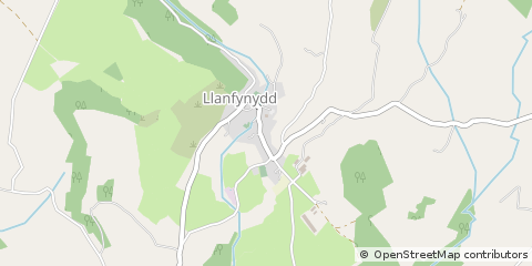Map of Carmarthen, Dyfed