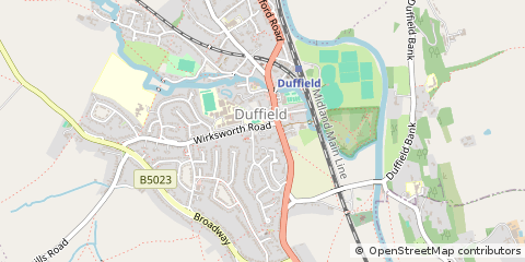 Map of Belper, Derbyshire