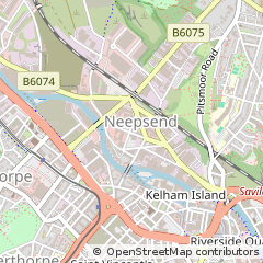 Map of Sheffield, South Yorkshire