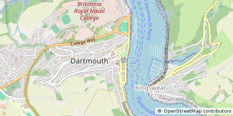 Map of Dartmouth, Devon