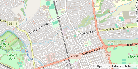 Map of Preston, Lancashire