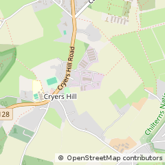 Map of High Wycombe, Buckinghamshire