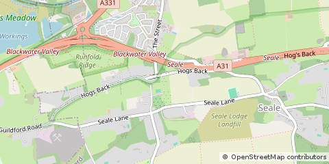 Map of Farnham, Surrey